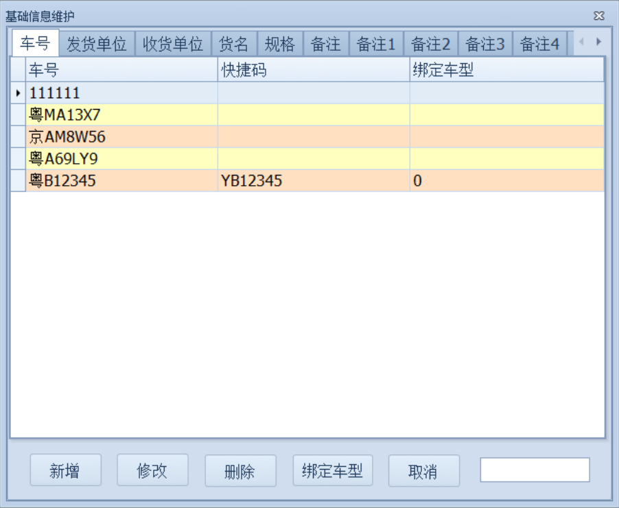 捷俊通称重软件-基础信息维护